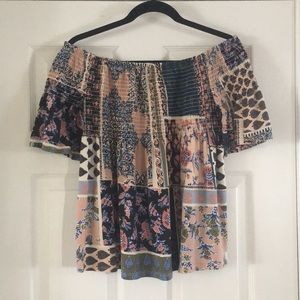 Xhilaration Womens Smocked Off The Shoulder Top XL